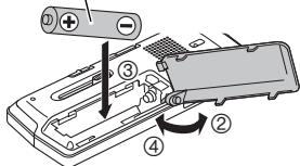 PANASONIC RR-XS410E-W - Inserting the rechargeable battery (supplied) - 2