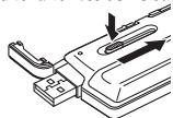 PANASONIC RR-XS410E-W - Herausnehmen des USB-Steckers. - 2