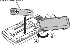 PANASONIC RR-XS410E-W - Insérer la pile - 2