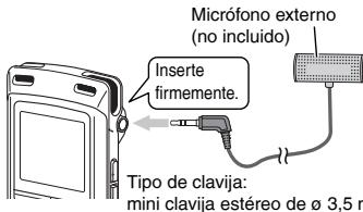 PANASONIC RR-XS410E-W - Grabación mediante la connexion de un microfono externo - 1