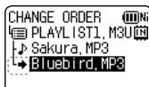 PANASONIC RR-XS410E-W - Changing the order of playlist tracks - 2