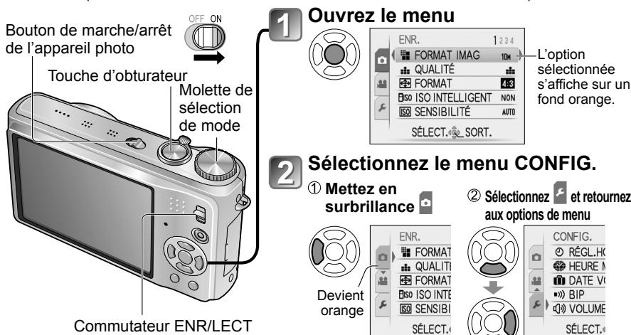 PANASONIC LUMIX DMC-TZ7 - Utiliser les menus - 1