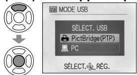 PANASONIC LUMIX DMC-TZ7 - Sélectionnez 'pictbridge (PTP)' sur l'appareil photo. - 1