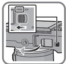 PANASONIC DMCGF6EG - Plaatsen/Verwijderen van de batterij - 1