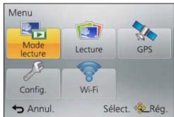 PANASONIC LUMIX DMC-TZ60 - Utilisez ▲▼◀▶ pour sélectionner le menu [Mode lecture], puis appuyez sur [MENU/SET] - 1