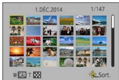 PANASONIC LUMIX DMC-TZ60 - Rechercher par la date d'enregistrement [Calendrier] - 2