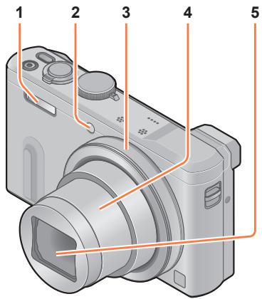 PANASONIC LUMIX DMC-TZ60 - Nomenclature et fonctions des principaux composants - 1