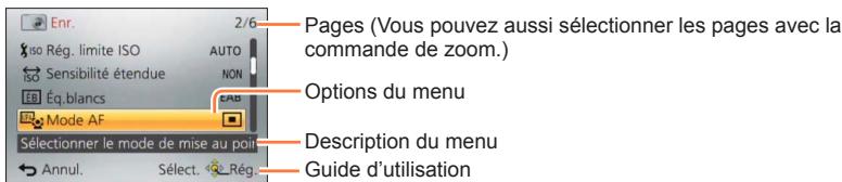 PANASONIC LUMIX DMC-TZ60 - Appuyez sur ▲▼ ou tournez la molette de contrôle pour sélectionner [Mode AF] et appuyez sur [MENU/SET] - 1