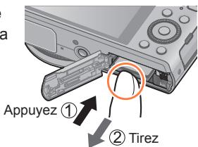 PANASONIC LUMIX DMC-TZ60 - Insérer et retirer la carte (en option) - 1