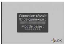 PANASONIC LUMIX DMC-TZ60 - Vérifiez l'identifiant de connexion et sélectionnez [OK] - 1