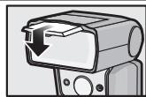 PANASONIC LUMIX DMW-FL360LE - Slide out the wide panel and place it on the flash head. - 1