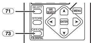 PANASONIC NV-GS24 - Appuyez sur la touche [SELECT] 71 de la télécommande pour selectionner un effet numérique souhaite. - 1