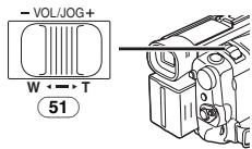 PANASONIC NV-GS24 - Poussez le levier [-VOL/JOG + ] pour selectionner la vitesse de recherche désirée. - 1