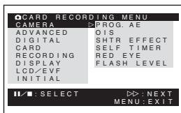 PANASONIC NV-GS24 - [CARD RECORDING MENU] - 1