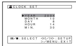 PANASONIC NV-GS24 - Réglage de la date et de l'heure - 2