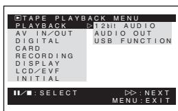 PANASONIC NV-GS24 - [TAPE PLAYBACK MENU] - 1