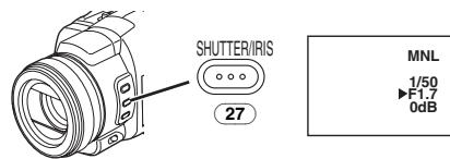 PANASONIC NV-GS24 - Appuyez deux fois sur la touche [SHUTTER/IRIS] ②7. - 1