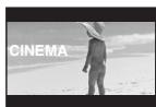 PANASONIC NV-GS24 - Reglez [TAPE RECORDING MENU] >> [RECORDING] >> [CINEMA] >> sur [ON]. - 2