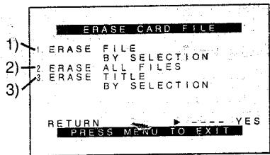 PANASONIC NV-GS1 - Sous-menu [Effacer le fichier de carte] - 1