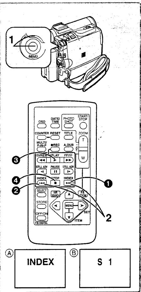 PANASONIC NV-GS1 - Trouver la fin de l'enregistrement - 1