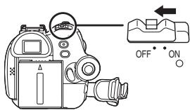 PANASONIC NV-GS230EG - Placez l'interrupteur [OFF/ON] sur [OFF]. - 1