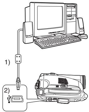 PANASONIC NV-GS60EG - Collegamento della Movie Camera al PC (Per utilizzarla come WEBCAM) - 1