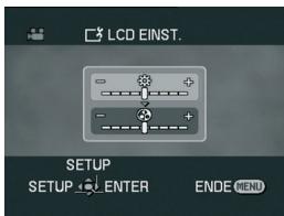 LCD EINST. SETUP SETUP → ENTER ENDE MENU