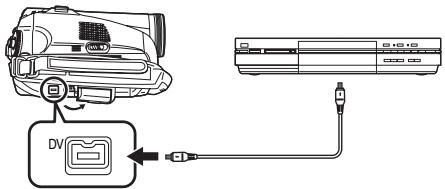 PANASONIC NV-GS60EG - Branchement avec le câble DV optionnel (Uniquement pour les appareils possédant une prise DV) - 1
