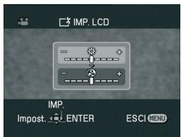 IMP. LCD IMP. Impost. ENTER ESCI MENU