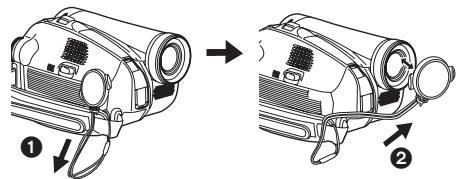 PANASONIC NV-GS60EG - De lensdop bevestigen - 2