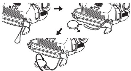 PANASONIC NV-GS60EG - Installazione del copriobiettivo - 1