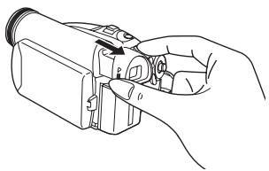 PANASONIC NV-GS60EG - Herausziehen des Suchers - 1