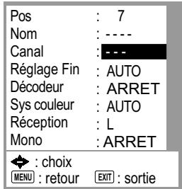 PANASONIC NV-VP21 - Réglages manuels - 1