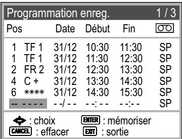 PANASONIC NV-VP21 - Programmation d'enregistrements - 1