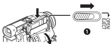 PANASONIC PV-GS400 - Colocacion del cassette - 1