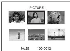 PANASONIC PV-GS400 - Press the [I/I/][

The selected file is marked by a frame. - 1