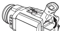PANASONIC PV-GS400 - Tilt up the Viewfinder. - 1