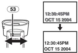 PANASONIC PV-GS400 - Adjust by sliding the Eyepiece Corrector Knob (53). - 1