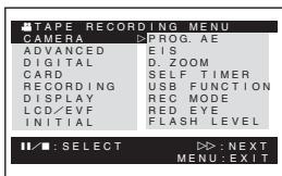 PANASONIC PV-GS400 - [TAPE RECORDING MENU] - 1