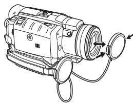 PANASONIC PV-GS400 - Attaching the Lens Cap - 2