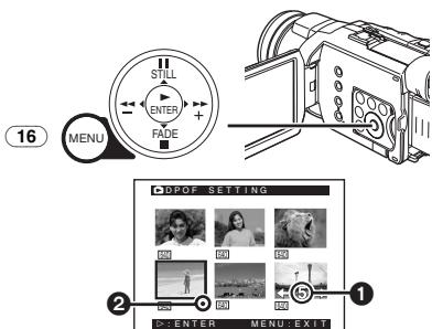 PANASONIC PV-GS400 - Set [PICTURE PLAYBACK MENU] >> [EDITING] >> [DPOF SET] >> [YES] >> [VARIABLE]. - 1