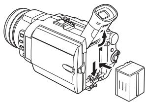 PANASONIC PV-GS400 - Attach the charged Battery to the Camcorder. - 1