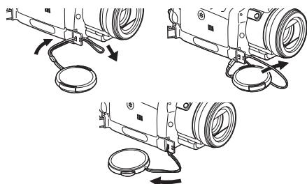 PANASONIC PV-GS400 - Attaching the Lens Cap - 1