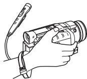 PANASONIC PV-GS400 - Attach the Grip Belt around your wrist. - 1