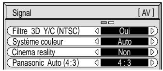 PANASONIC TH-42PHD6EX - Affichage des menus sur l'écran avec la télécommande - 17
