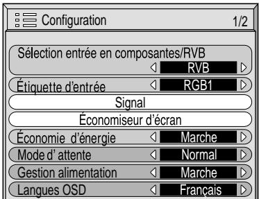 PANASONIC TH-42PHD6EX - Affichage des menus sur l'écran avec la télécommande - 8