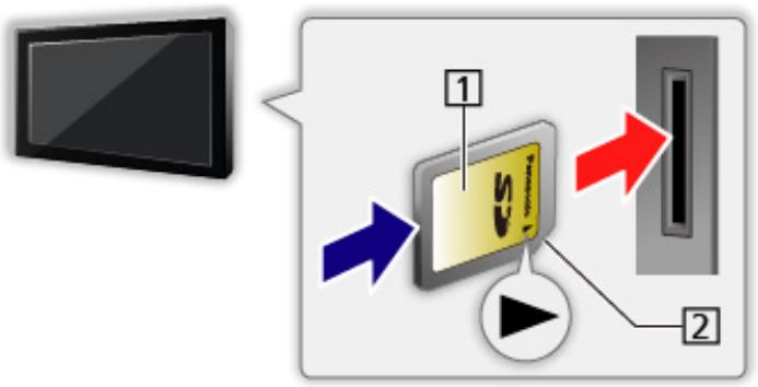 PANASONIC TX-L55ET60E - Pour insérer ou retirer la carte SD - 1