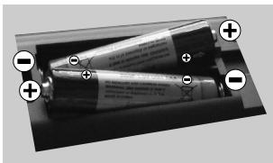 PANASONIC TX-32A300E - Inserting the Batteries into the Remote - 1