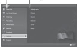 PANASONIC TX-55AS640E - Wahlen Sie die Kategorie und den Eintrag aus - 1