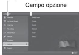 PANASONIC TX-55AS640E - Selezionare la categoria e l'opzione - 1
